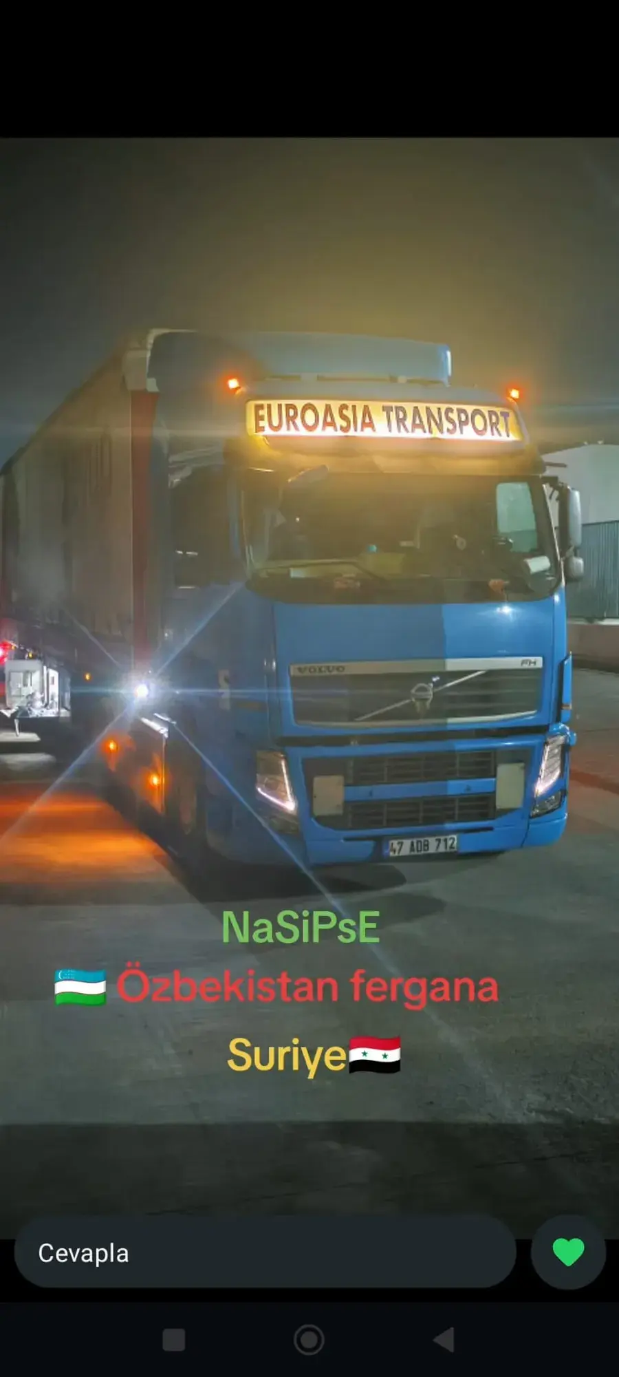 Euroasia Transport uluslararası taşımacılık operasyonu